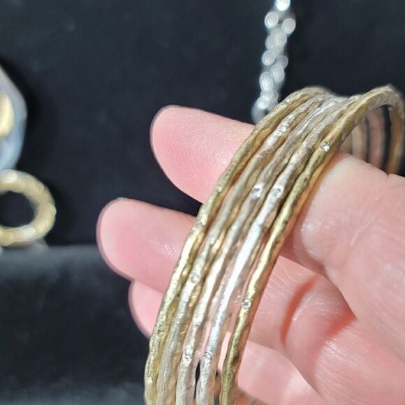 Premier Designs necklace & bracelet mixed metals - Picture 7 of 15